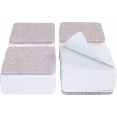 Lève-meubles en acier au carbone, 4 pièces, 3 cm, carré blanc (1/5)