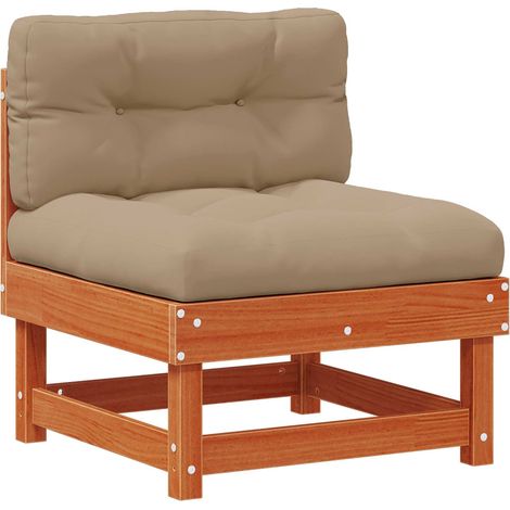 Maison Exclusive - Garten Mittelssofa Massives Kiefernholz Wachsb
