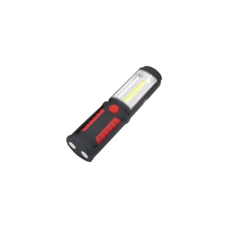 Faro da lavoro magnetico a LED COB per auto, garage, meccanici, casa, torcia ricaricabile a batteria, torcia rossa per esterni con porta USB - Crezuo