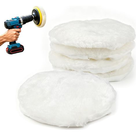 6 Pièces Peau À Polir, Tampon de Polissage, Housse de Polissage, D'un Diamètre de 180 mm, Conçues pour Les Polisseuses Automobiles, pour La Polissage Et Le Lustrage des Voitures (1/5)
