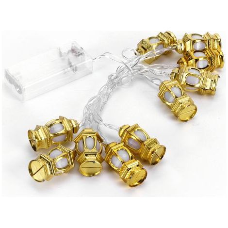 Lot de 2 guirlandes lumineuses décoratives en forme de bouteille de pétrole pour Ramadan, Aïd, fête musulmane (1/5)