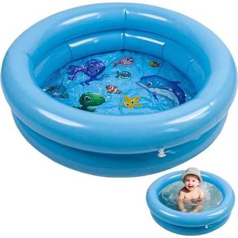 Pataugeoire gonflable pour enfants, piscine ronde, gonflable, pour bébé,70cm (1/5)