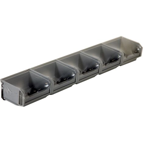 Lot de 5 Bacs European 0,3L Gris avec Barre - 5012086