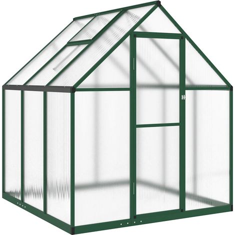 Serra tenda riparo piante fiori ortaggi con telaio di base 169 x 169 x 195 cm alluminio verde 020044489
