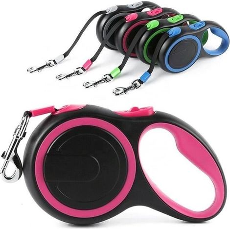 Laisse à Enrouleur Rétractable Automatique Pour Chien Chat en Nylon 8M 50 KG VERT (1/4)