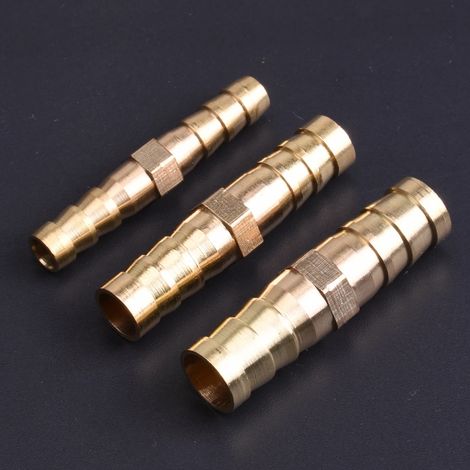 (1 pièce - 3 mm) Raccord de tuyau droit en laiton, embout cannelé égal, adaptateur de connecteur pour gaz en cuivre. (1/5)