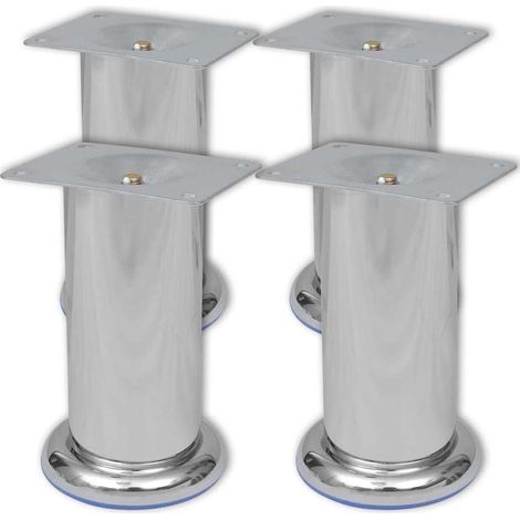 vidaXL Patas de sofá 8 unidades redondas cromadas 120 mm (1/2)