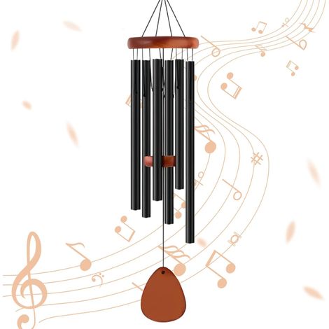 6 Tube en Aluminium Carillon a Vent Exterieur, Carillon à Vent Musical de Jardin Ne Rouille jamais Durci sans Déformation Carillon Japonais pour Jardin, Intérieur, Cour (1/5)