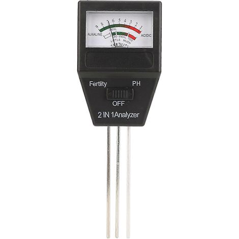 Boden-pH-Meter – Präzise Messung – Multifunktionales, kleines und leichtes 2-in-1-Bodenmessgerät zur Bestimmung des pH-Werts