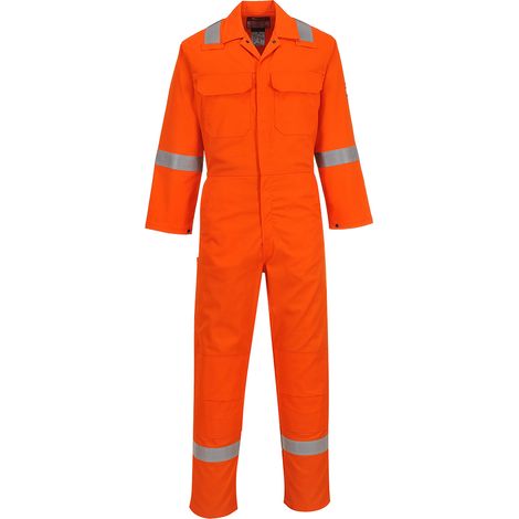 Buzo Bizweld Iona: Resistente a la Llama y Seguro - Naranja Altos - Talla L