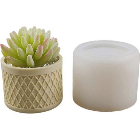 Moules en silicone pour vase géométrique, en résine, pour la fabrication de pots pour plantes succulentes.