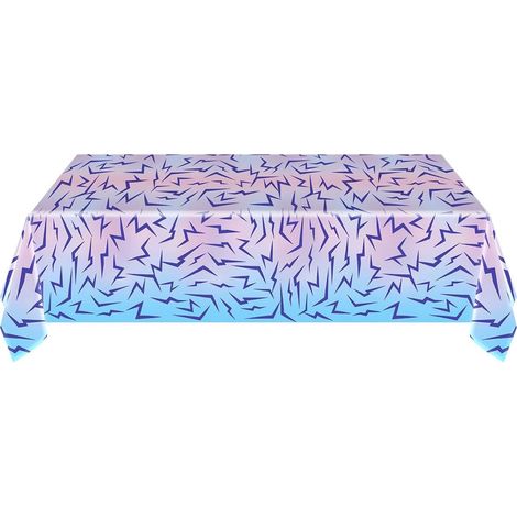 Nappe Anniversaire Violette Kpop - 137x274cm Nappe Rectangulaire Jetable à Effet Éclair Brillant pour Décoration de Fête Thème Disco, Halloween et Anniversaires (1/5)