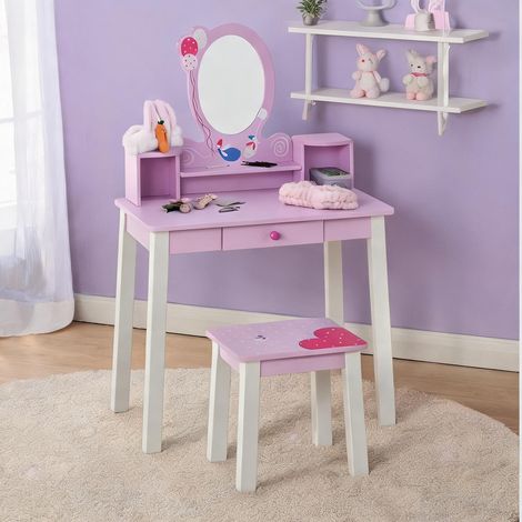 Lit enfant coloris rose en mDF Legno di pino 60 x 34 x 93 cm (1/5)