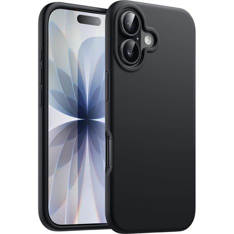Coque en silicone liquide pour iPhone 17 6,3 pouces, protection intégrale, anti-rayures, antichoc, doublure microfibre (1/5)