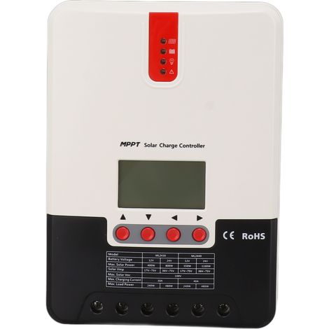 Régulateur solaire MPPT 30A 12V 24V, écran LCD paramétrable, chargeur photovoltaïque pour batterie lithium et acide (1/5)