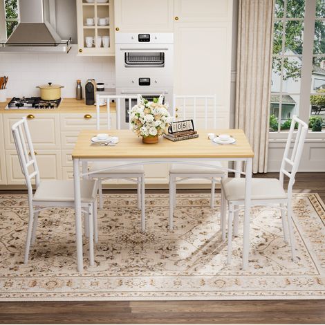 Conjunto comedor mesa y 4 sillas industrial OKMYHOME
