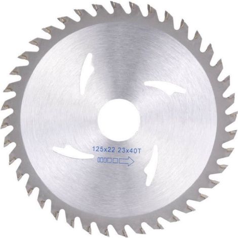Lame de scie circulaire carbure - Diamètre 125 mm - 40 dents - pour le travail du bois (1/4)