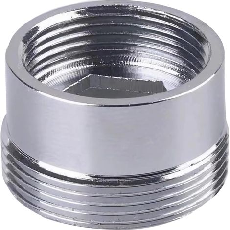 Adaptateur de robinet, adaptateur d'aérateur de robinet à filetage interne M18 vers filetage externe M22, adapté pour connecter un aérateur à un robinet de cuisine (M18-M22) (1/2)