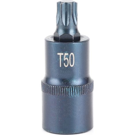 Clé à douille étoile rapide avec embout tournevis S2 en acier allié bleui, outillage à main professionnel pour visserie et quincaillerie (1/5)