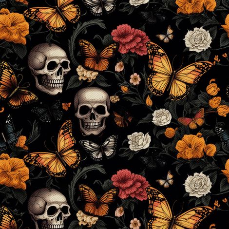 Tela Oxford decorativa para exteriores - Motivo de calavera I DX4658 (1/5)