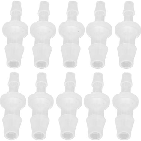 10 Pièces Réducteurs de Tuyaux en PP pour Pompe à Air d'Aquarium, Adaptateurs pour Tuyaux en Silicone 3.9-6.4 mm
