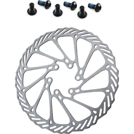1 disque de frein de vélo de 160 mm en acier inoxydable, avec 5 vis de fixation. Compatible avec les vélos de route.