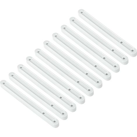 Glissières de Tiroir, 10 Pièces 180mm - Glissières de Tiroir en Plastique, Rails de Guidage Rainurés Montés sur le Côté pour Tiroirs de Meubles de Chevet Armoires Commodes (Blanc) (1/5)