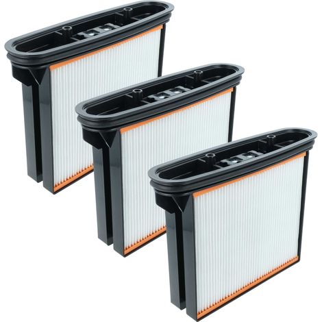 vhbw 3x Flachfaltenfilter H11 kompatibel mit Starmix iPulse L-1635 Top, M-1635 Safe Industriestaubsauger Nass-/Trockensauger Staubsauger