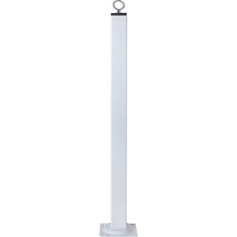Piede ferro fisso 25x25 h.100 bianco