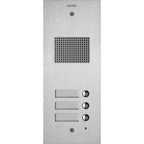 VIMAR - 41503 Placa de audio Steely 2F+ con 3 botones, acero