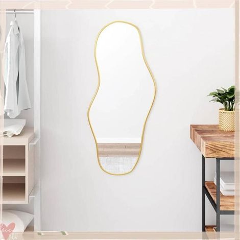 348262 Miroir mural Doré 90x40 cm (1/5)