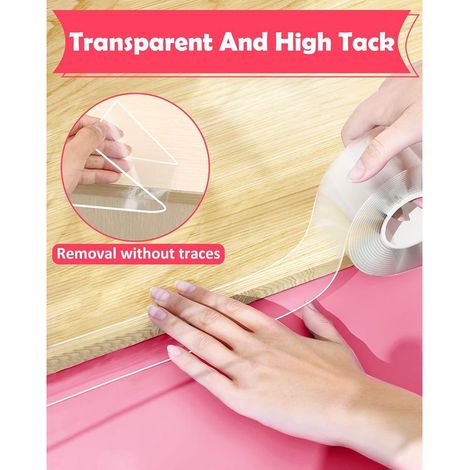 Transparenter Tischeckenschutz 1M, Möbeleckenschutz, selbstklebendes Nano-Klebeband, 1 mm Dicke. (1/5)