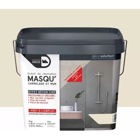 Enduit de rénovation Maison Déco Masq'Carrelage et Murs Gris perle (1/2)