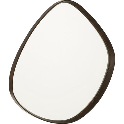 Miroir Mural Abstrait "Nigel" 70cm Marron Foncé (1/4)