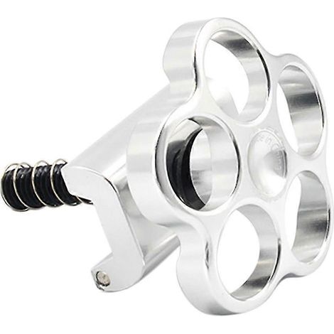 Pour cadre de vélo pliant pince de levier de charnière ronde en alliage d'aluminium boucle C boucle rotative, argent (1/5)