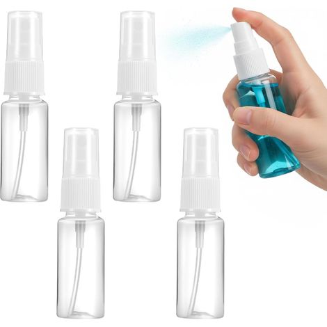 4 Pièces Flacon Spray Vide, Flacon Parfum Vide,50ml Flacon Spray Vide,Vaporisateur Vide, Plastique Transparent Bouteille de Voyage Vide Réutilisables, pour Lotion, Parfum, Shampoing etc (1/5)