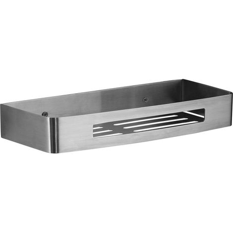 Gedy Organizzatore per doccia moderno grigio argento 30x4,5x12,8 cm (1/2)