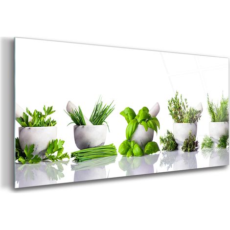 Tableau sur verre – 120 x 60 cm - Tableau mural décoratif - Verre Décorative - Mortiers (1/5)