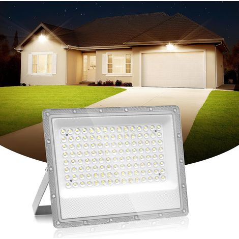 Projecteur LED Exterieur 100W,10000LM Super Lumineux Spot LED Extérieur,3000K Blanc Froid Spot Extérieur Puissant, pour entrepôt, jardin, garage, terrasse et parking (1/5)