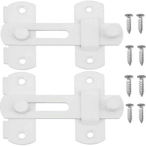 Juego de dos cerraduras de seguridad de acero inoxidable para puertas de granero y puertas correderas sistema de cierre sencillo y robusto - Crezuo