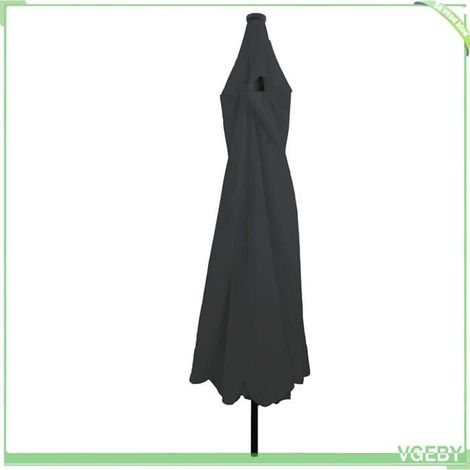 Parasol de jardin - FAFEICY - 42003646 - Anthracite - 395×395×245 cm - Bandes LED intégrées (1/5)
