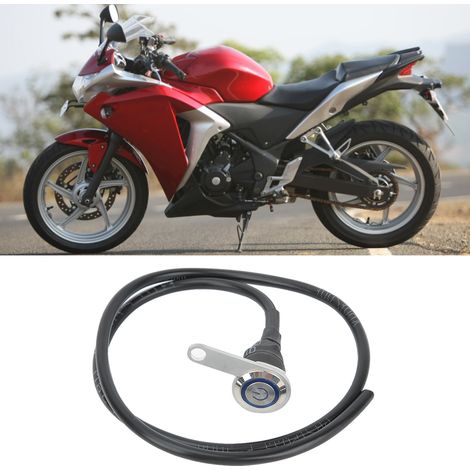 Interrupteur de guidon moto 22mm, bouton poussoir simple bande, acier inoxydable, phare (1/3)