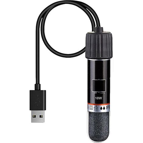 Applicable Chauffage d'aquarium USB 10 W - Mini barre chauffante avec thermostat - Chauffage tortue d'aquarium pour petits aquariums - Pour eau salée et eau douce