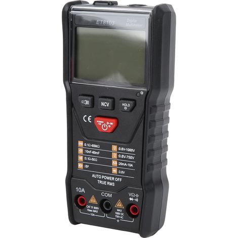 Multimètre intelligent ET8103, écran LCD rétroéclairé, testeur de tension numérique portable pour usage extérieur (1/5)