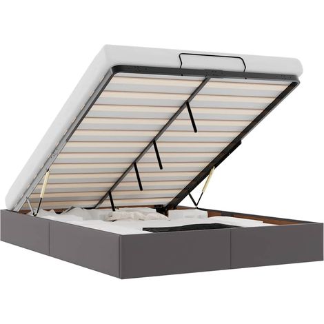 Estructura de cama otomana sin colchón gris 140x200 cm vidaXL