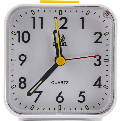 royaluxe - Réveil Matin, Réveils Analogiques à Quartz Numérique 3D, Petite Réveil De Voyage Silencieux sans Tic-Tac, Réveil Lumineux Idéal pour Famille/Bureau (1/5)