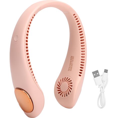 Ventilateur de cou portable sans lames, réglable à 360° pour rafraîchissement mains libres en intérieur et extérieur (1/5)