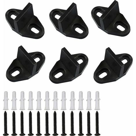 6 Pack Sliding Barn Door Floor Tracks with Screws - Floor Tracks for Sliding Wood Door (1/5)