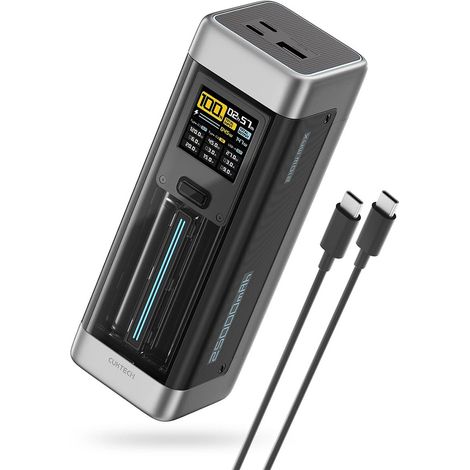Powerbank da 25000 mAh con porte USB-C e USB-A da 210 W - nero