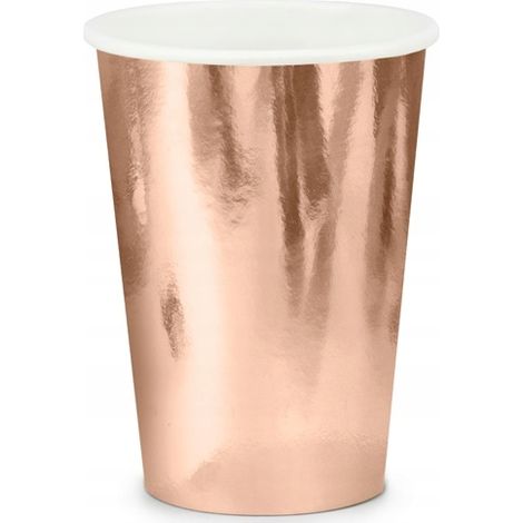 Pappbecher, roségold, 220 ml, 6 Stück. (1/5)